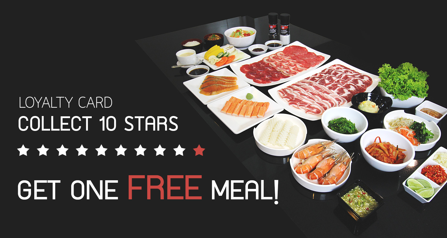 Collect 10 stars and Get one Free meal!